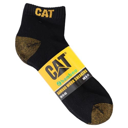 Caterpillar Men's 5 Pack Bamboo Ankle Socks Black CAT-62918